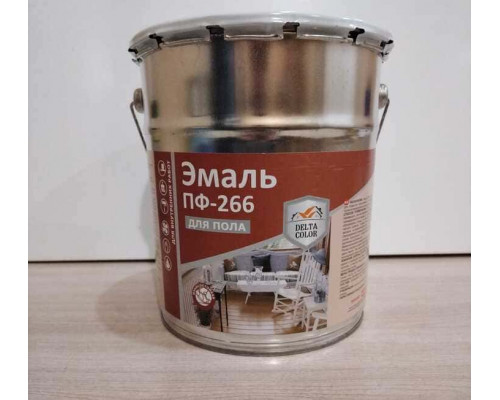 Эмаль для пола ПФ-266 Красно-Коричневая 5кг Волгоград "Delta Color"