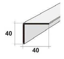 Уголок ПВХ 40*40 белый 2,7м