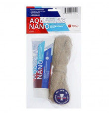 Паста сантех. для герметизации резьбы Aquaflax nano, 80 гр тюбик + 20 гр лён