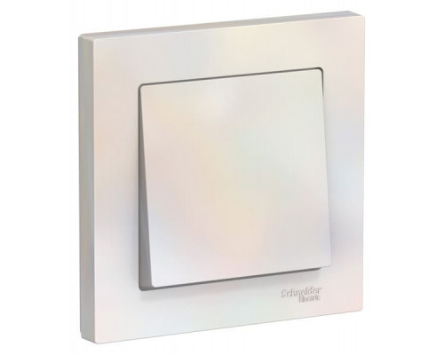 Выключатель AtlasDesign СУ 1 клавишный жемчуг (пл.осн.) ATN000412 Systeme Electric