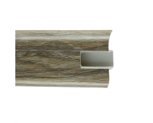 ВЫБЫВАЕТ!!! Плинтус 820 Дуб Асплен напольный (2.5м) Wimar Серия с мяг.краем 58мм *ВЫВОДИТСЯ