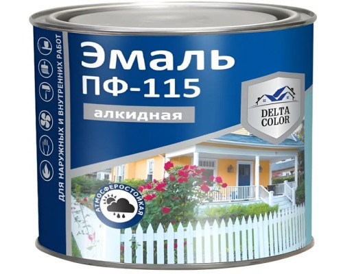 Эмаль ПФ-115 Зеленая 1,8кг. "Delta Color" Волгоград