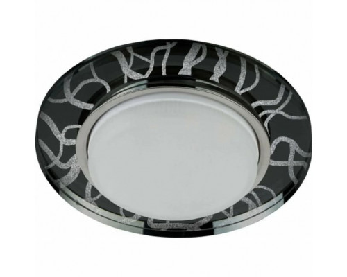 Светильник встраиваемый ЭРА DK80 WH/BK  под лампу GX53, 220V,13W, белый/черный 5259