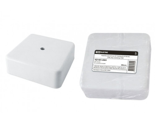 Коробка распред. 50х50х20мм ОУ IP40 белая SQ1401-0901, TDM
