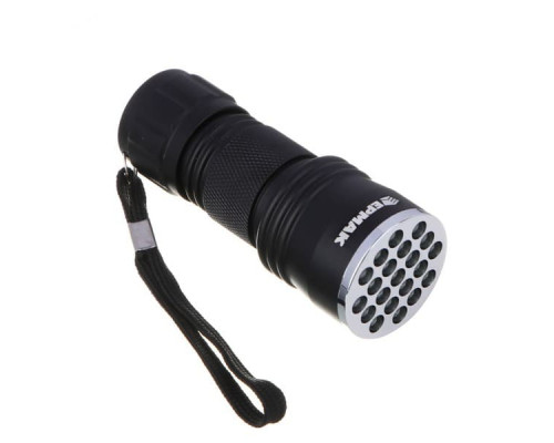 Фонарик металл., 21 LED, 3хААА, 9,2х3,6см алюм. ЕРМАК
