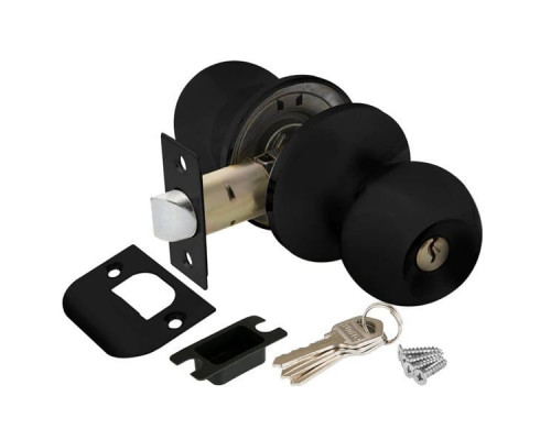 Ручка защелка Черный DK682 BL-ET (6082 BL-E) (ключ-фиксатор) AJAX