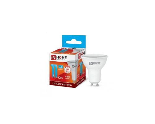 Лампа светодиодная InHome GU10 11W (990lm) 4000K 4K 58x50 220V (без пульсации) VC JCDRC 3489