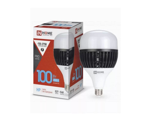 Лампа светодиодная ASD/InHome высокомощная E27/E40 100W (9500lm) 6500К 230V 202x140 HP-PRO 5697