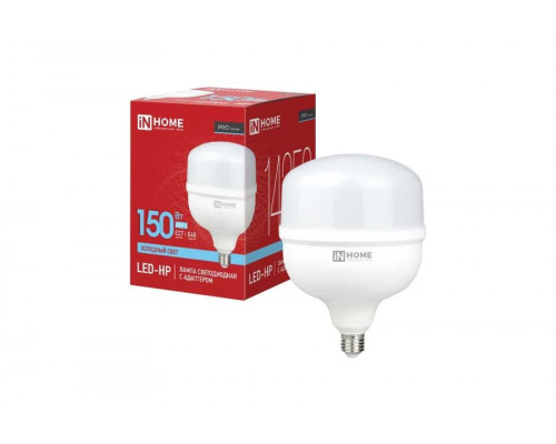 Лампа светодиодная ASD/InHome высокомощная E27 150W (14250lm) 6500К 6K 230V с адапт. E40 223x160 HP-PRO 5703