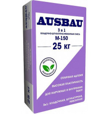 Кладочная штукатурно-ремонтная смесь (3в1 цементная) M-150, 25 кг AUSBAU