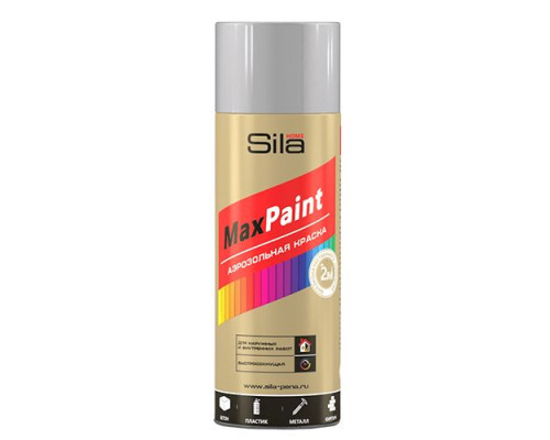 Эмаль аэрозольная (в балончиках) Серый RAL7040 520мл Sila Home Max Paint