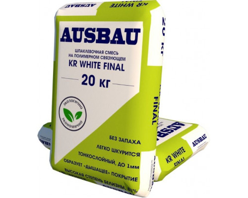 Шпатлевка финишная АУСБАУ (AUSBAU) КР 20кг белая полимерная