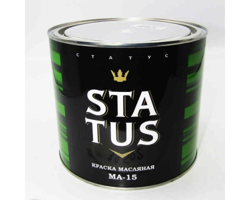 Краска Белая МА-15 масляная натуральная 1,8кг STATUS