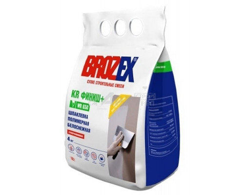 Шпаклевка полимерная WR 650 KR Финиш+ 4 кг BROZEX