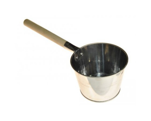Ковш банный (нерж) 2,5л. с деревянной ручкой (Магнитогорск)