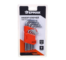 Набор ключей TORX-профиль 9пр. (50х3мм-125х9мм) ЕРМАК 657-023