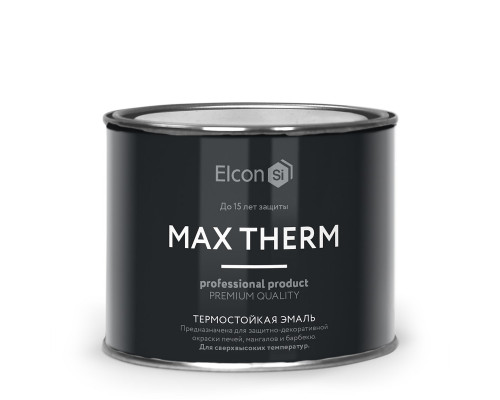 Эмаль термостойкая +700С Elcon Серебро 0,4кг