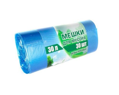 Мешки для мусора 30л 30шт/уп Особопрочные