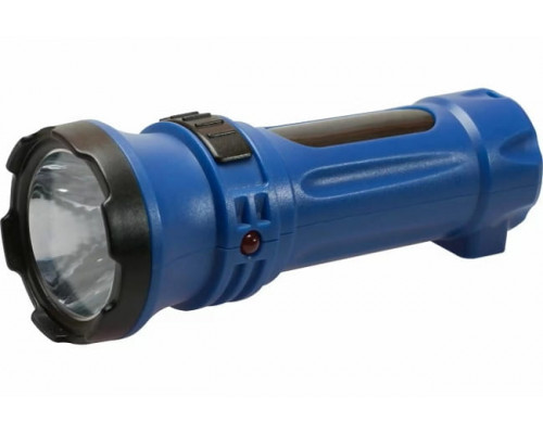 Фонарь ручной Космос 102LED (акк. 4V 0,3Ah) 1св/д 0,5W (50 lm), черно-синий/пластик, вилка 220V