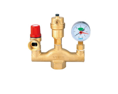 Группа безопасности котла латунь 1,5 бар VIEIR AQ1063А